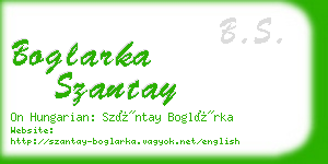 boglarka szantay business card